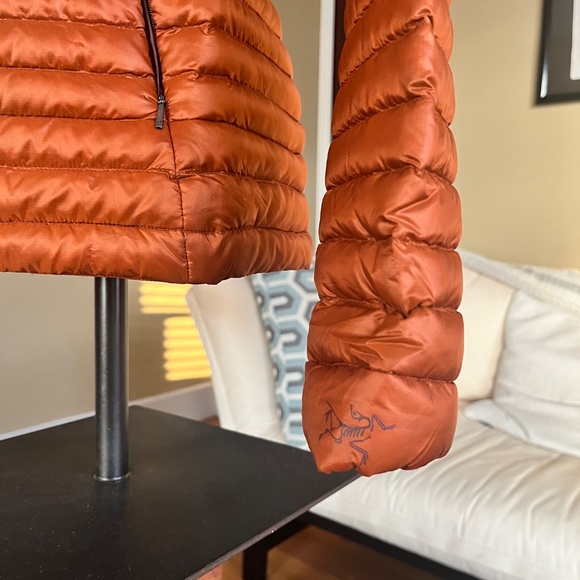 Arcteryx Yerba Goose Down Puffer Jacket Orange Full Zip - Picture 3 of 8
